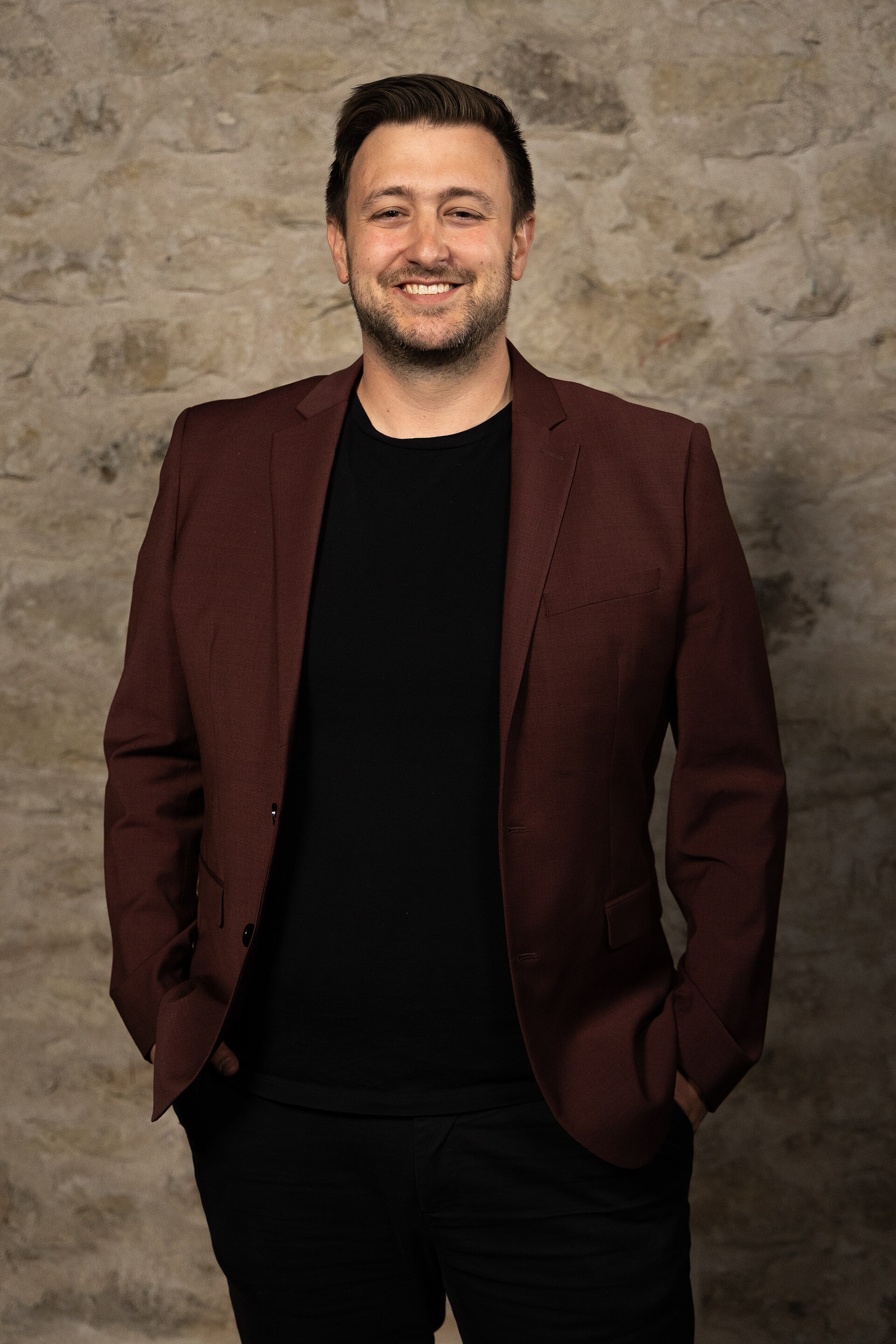 Noah Wagner, Film Director & Screenwriter, at the WikiPortraits studio at the 2025 SXSW Festival.