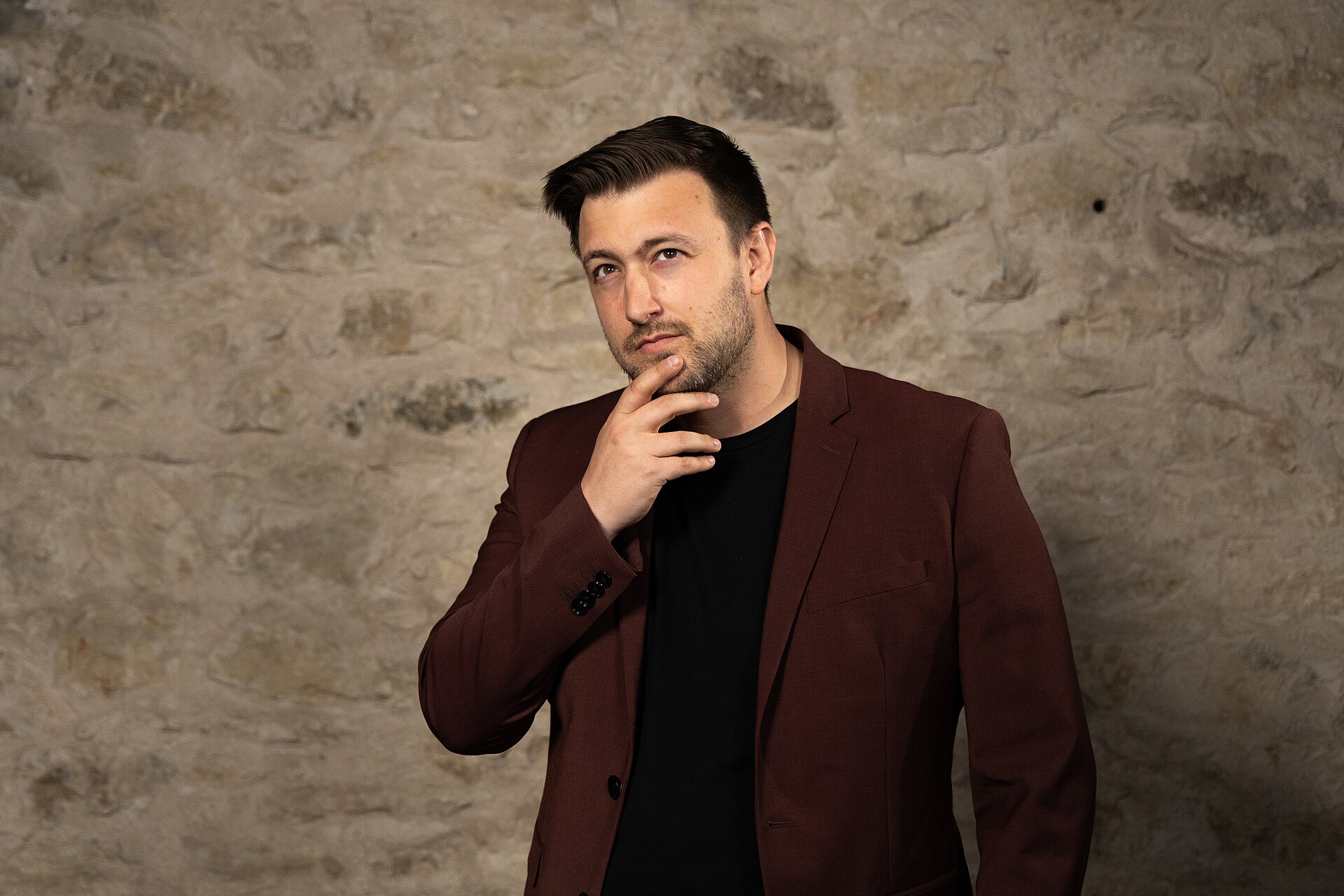 Noah Wagner, Film Director & Screenwriter, at the WikiPortraits studio at the 2025 SXSW Festival.