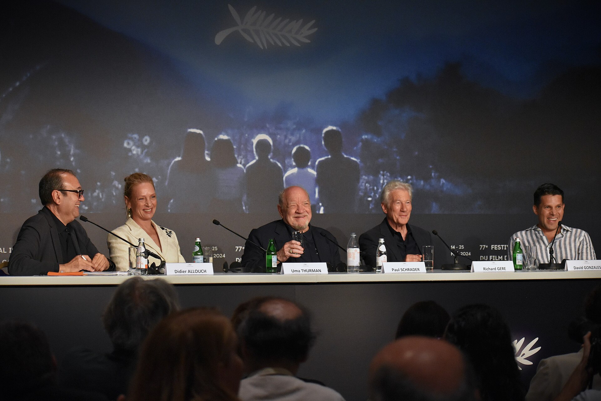 Oh, Canada Press Conference at 2024 Cannes Film Festival with Uma Thurman, Paul Schrader, Richard Gere and David Gonzales.