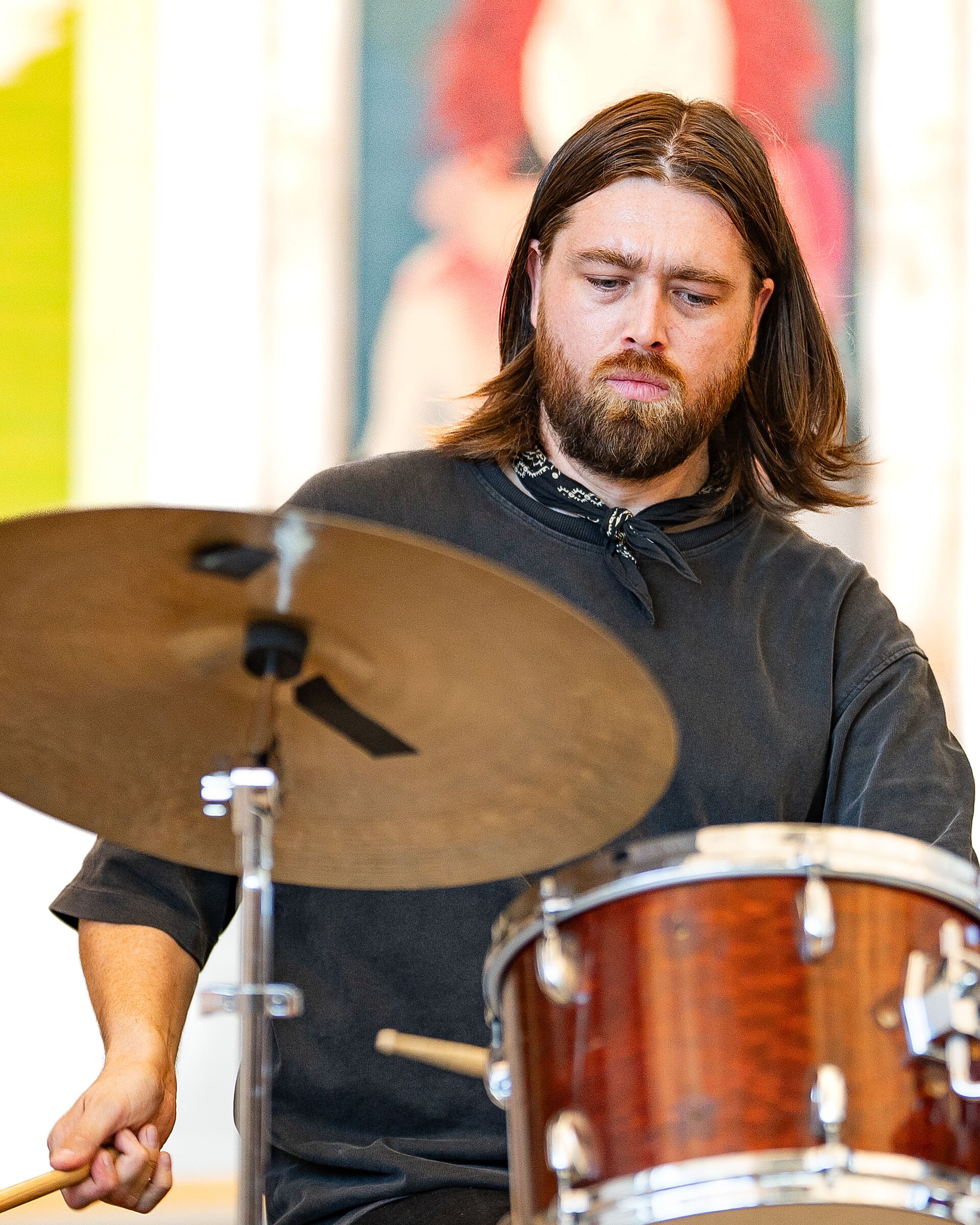 Ole Mofjell giving a solo performance during the Kristiansand Jazzfestival, Norway, 2025