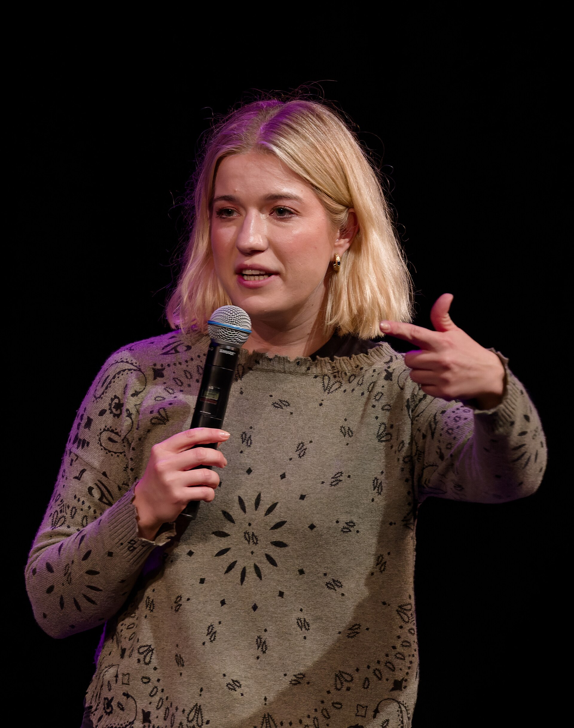 Olga Koch, comedian, at the 2024 Edinburgh Festival Fringe in the show, Best of Fest.