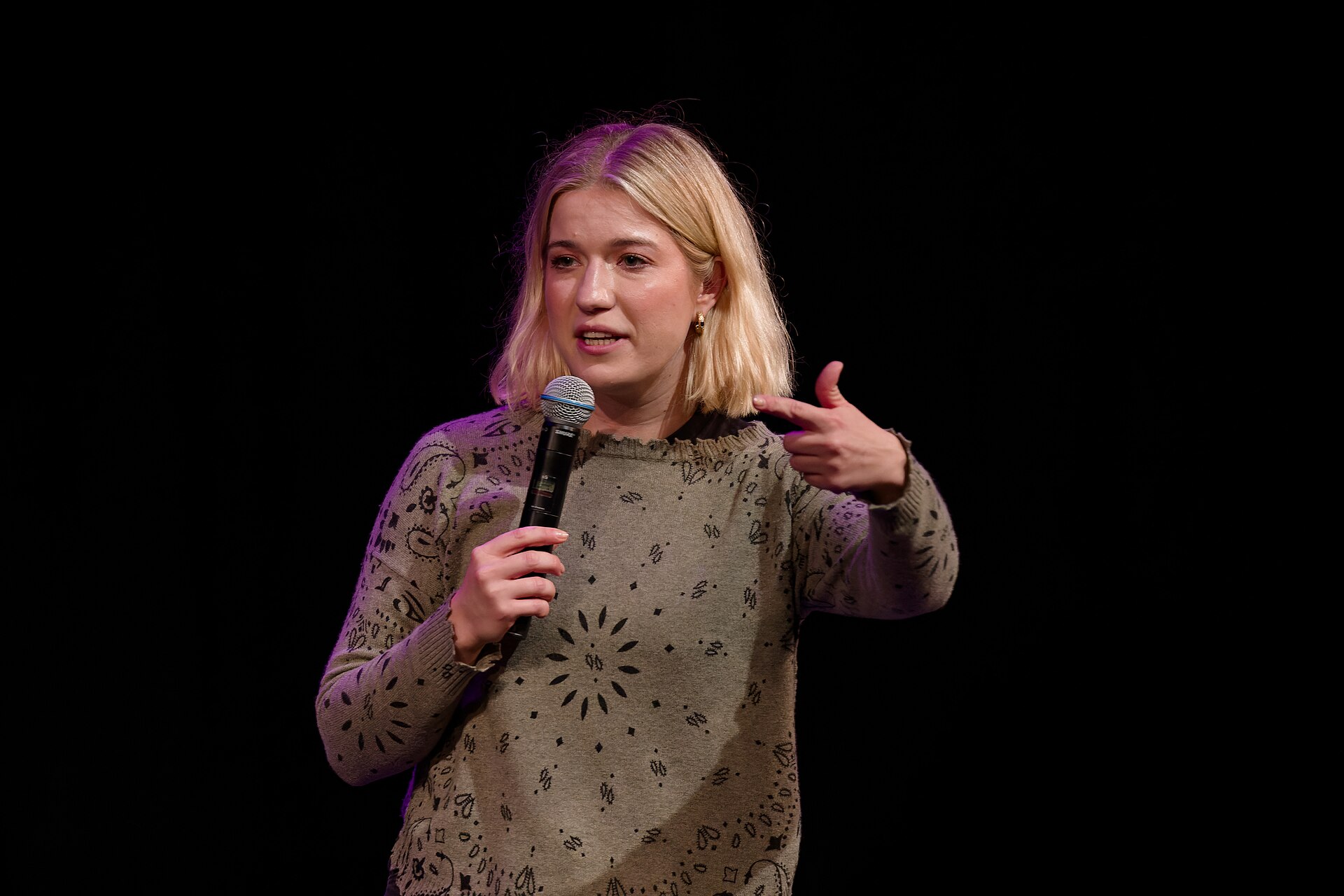 Olga Koch, comedian, at the 2024 Edinburgh Festival Fringe in the show, Best of Fest.
