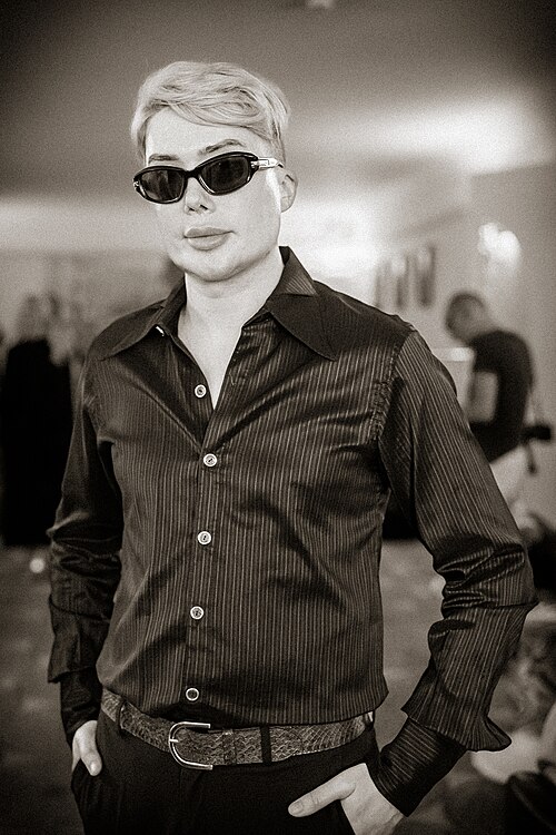 Oli London, Internet personality, at 80th Venice International Film Festival in Venice, Italy.