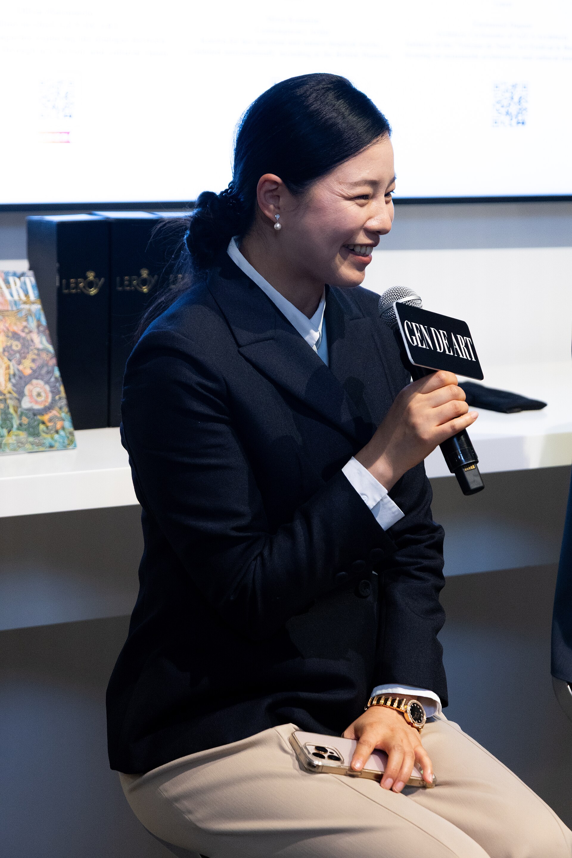 Olivia Matsumoto, GEN DE ART editor-in-chief, at the Art Basel international art fair in Basel, Switzerland in June 2025.