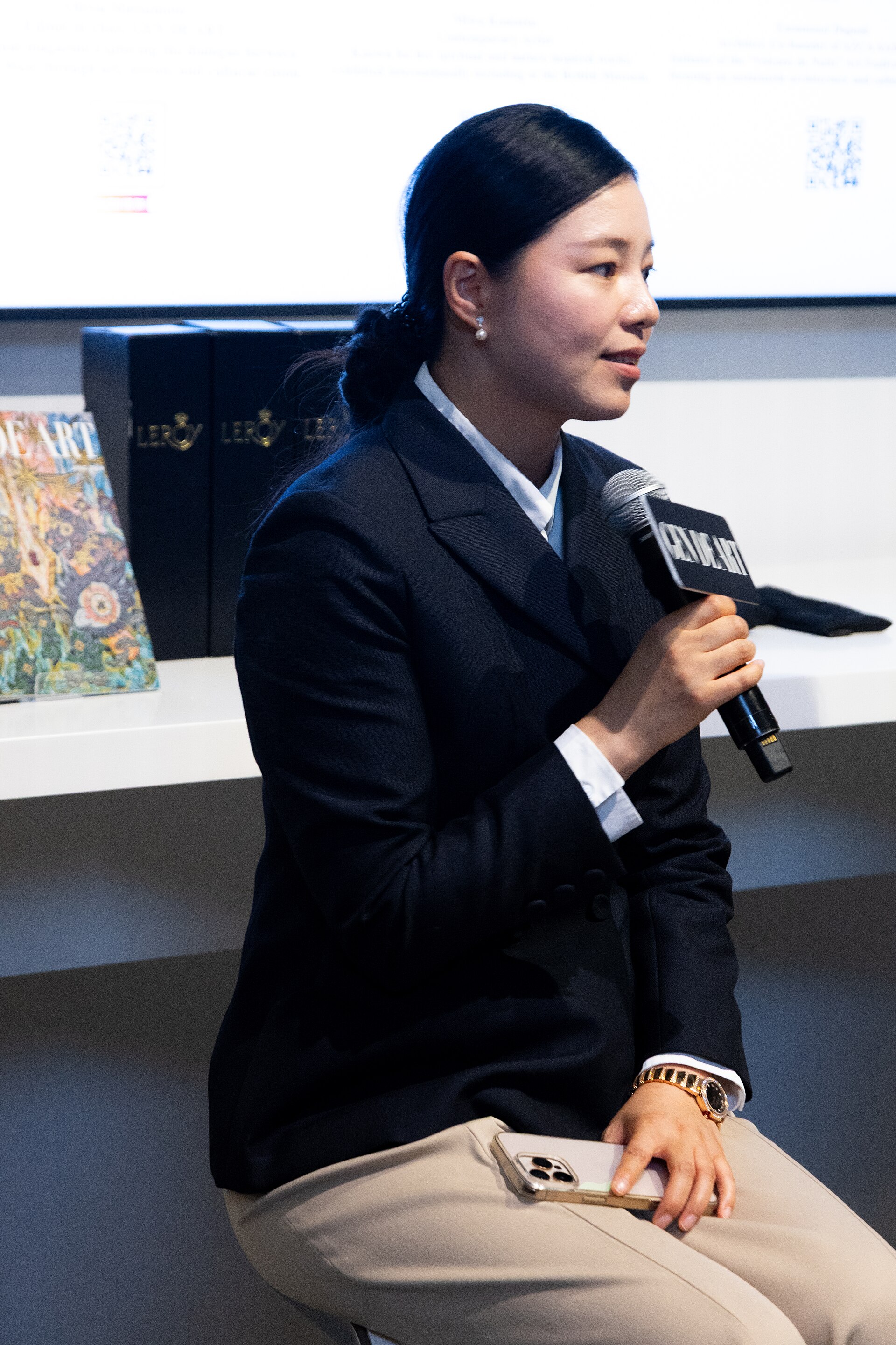 Olivia Matsumoto, GEN DE ART editor-in-chief, at the Art Basel international art fair in Basel, Switzerland in June 2025.