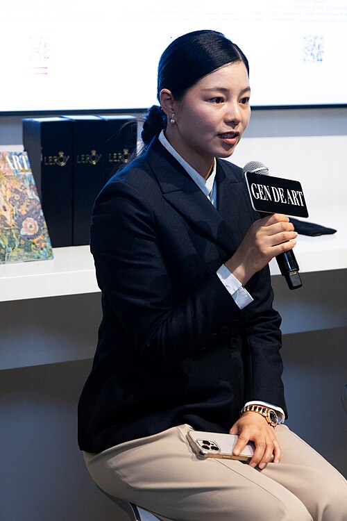 Olivia Matsumoto, GEN DE ART editor-in-chief, at the Art Basel international art fair in Basel, Switzerland in June 2025.