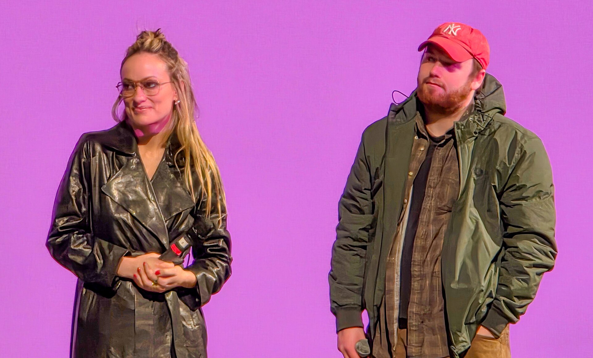 Olivia Wilde and Cooper Hoffman at the I Want Your Sex premiere during the 2026 Sundance Film Festival