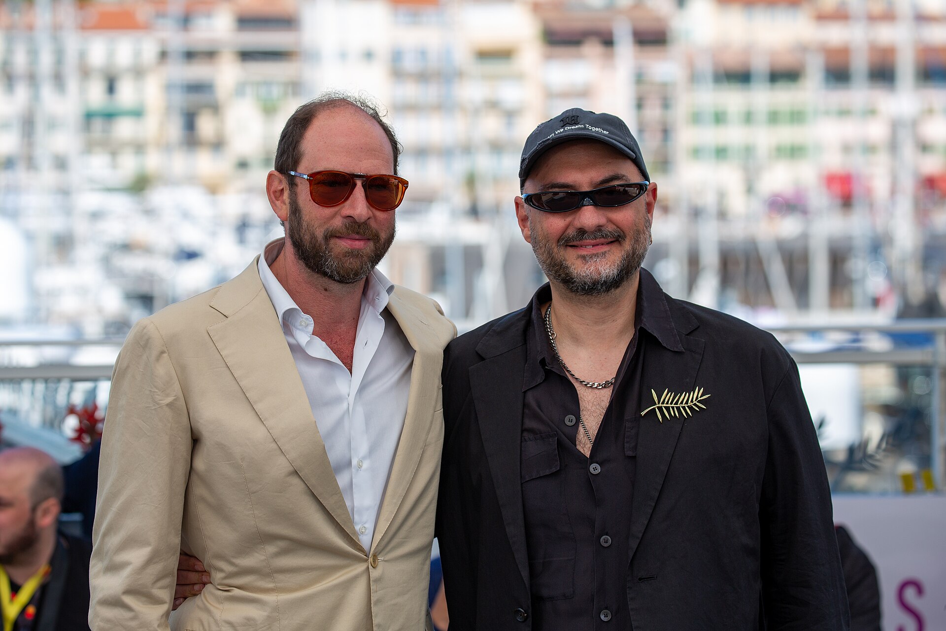 Olivier Guez and Kirill Serebrennikov at 2025 Cannes Photocall for Das Verschwinden des Josef Mengele