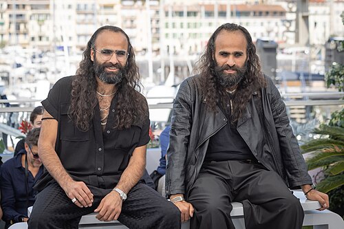Film directors Tarzan (left) and Arab Nasser at the 2025 Cannes Film Festival