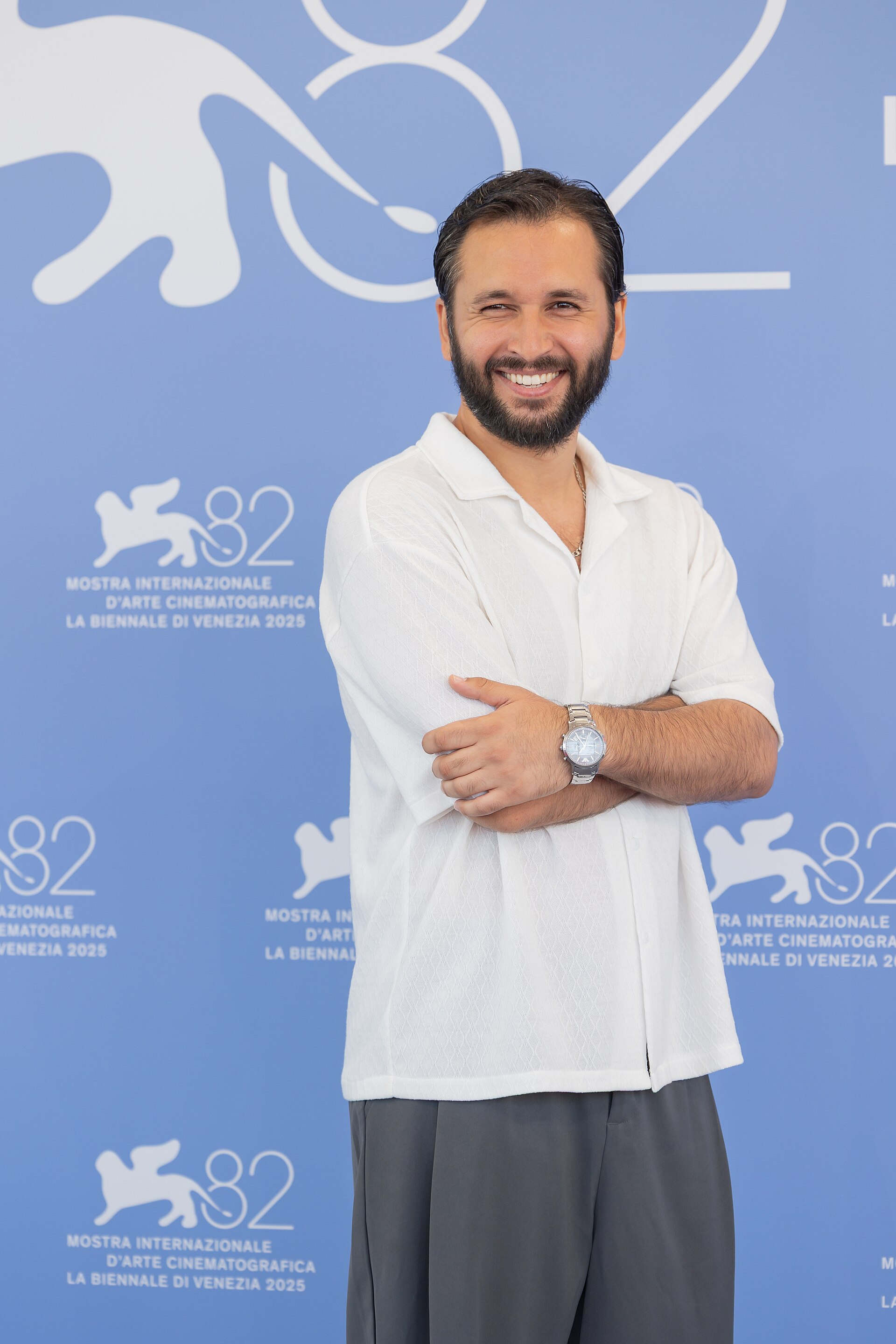 Orkhan Iskandarli, actor costume designer, at 82nd Venice International Film Festival in Venice, Italy for the film "Boşluğa Xütbə" (Sermon To The Void.