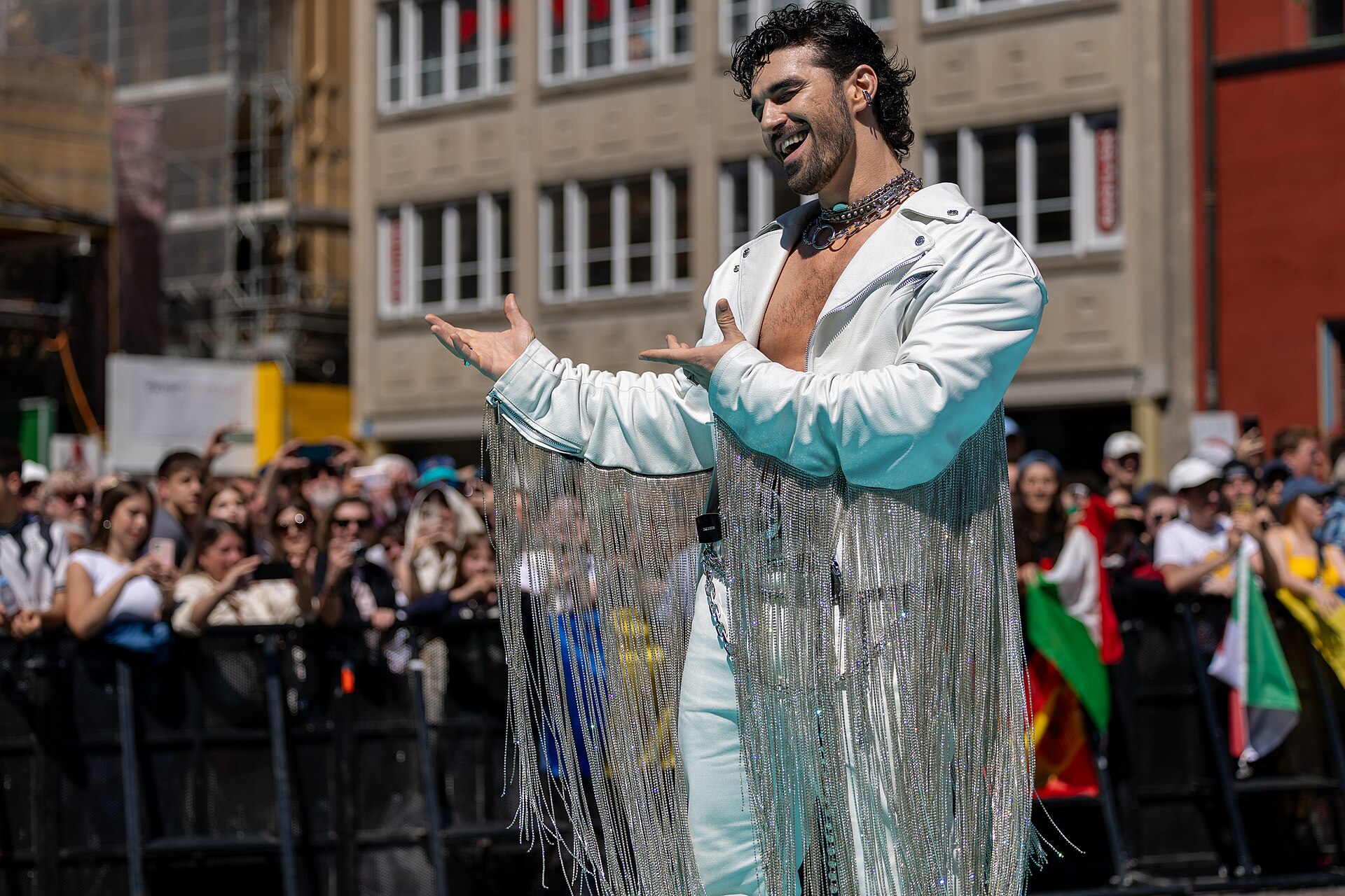 PARG, representing Armenia, on the Turquoise Carpet at Eurovision 2025 in Basel, Switzerland.