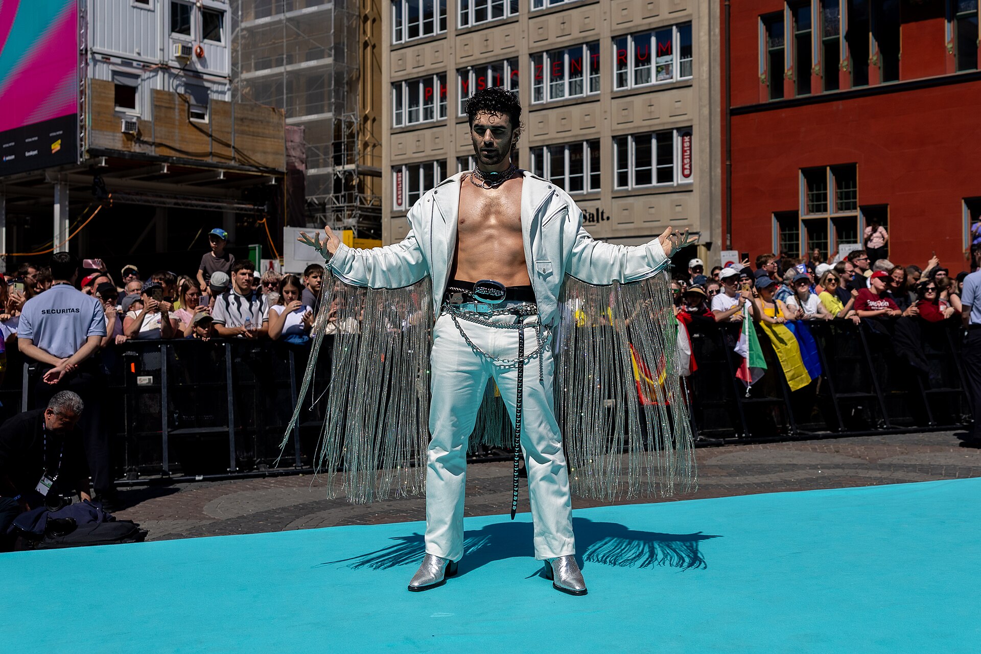 PARG, representing Armenia, on the Turquoise Carpet at Eurovision 2025 in Basel, Switzerland.