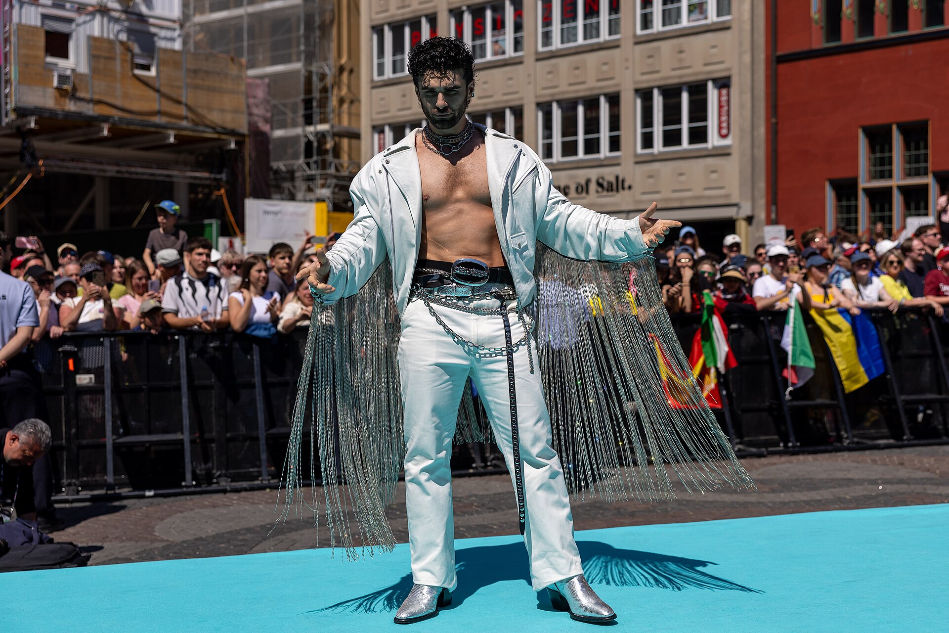 PARG, representing Armenia, on the Turquoise Carpet at Eurovision 2025 in Basel, Switzerland.