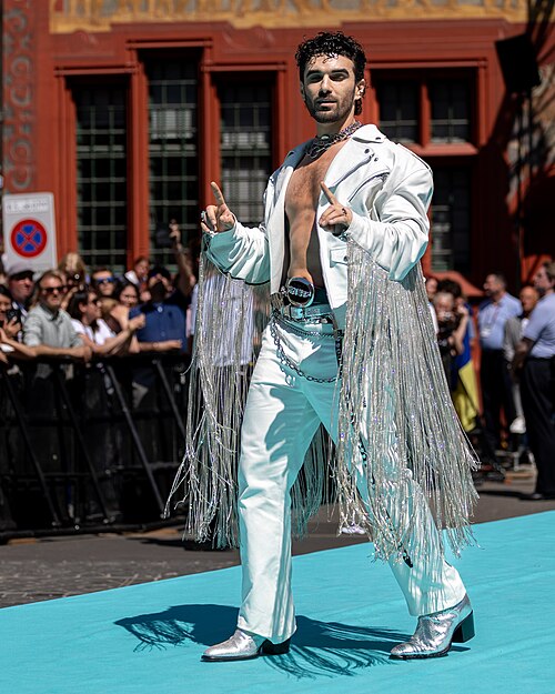 PARG, representing Armenia, on the Turquoise carpet at Eurovision 2025 in Basel, Switzerland.