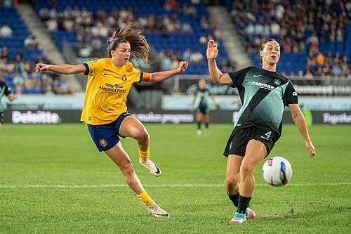 Paige Monaghan and Lilly Reale during Gotham FC vs Utah Royals on 23 Aug 2025