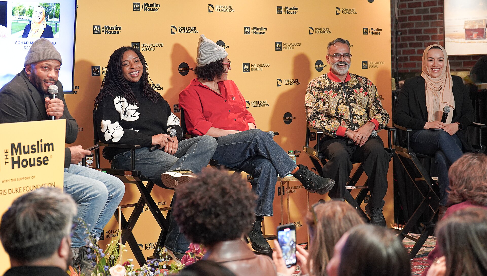 Panelists for Intersectional Muslim Stories at The Muslim House, Sundance, Park City UT. Jan 26, 2026