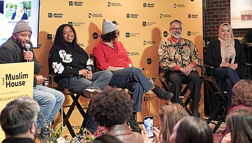 Panelists for Intersectional Muslim Stories at The Muslim House, Sundance, Park City UT. Jan 26, 2026