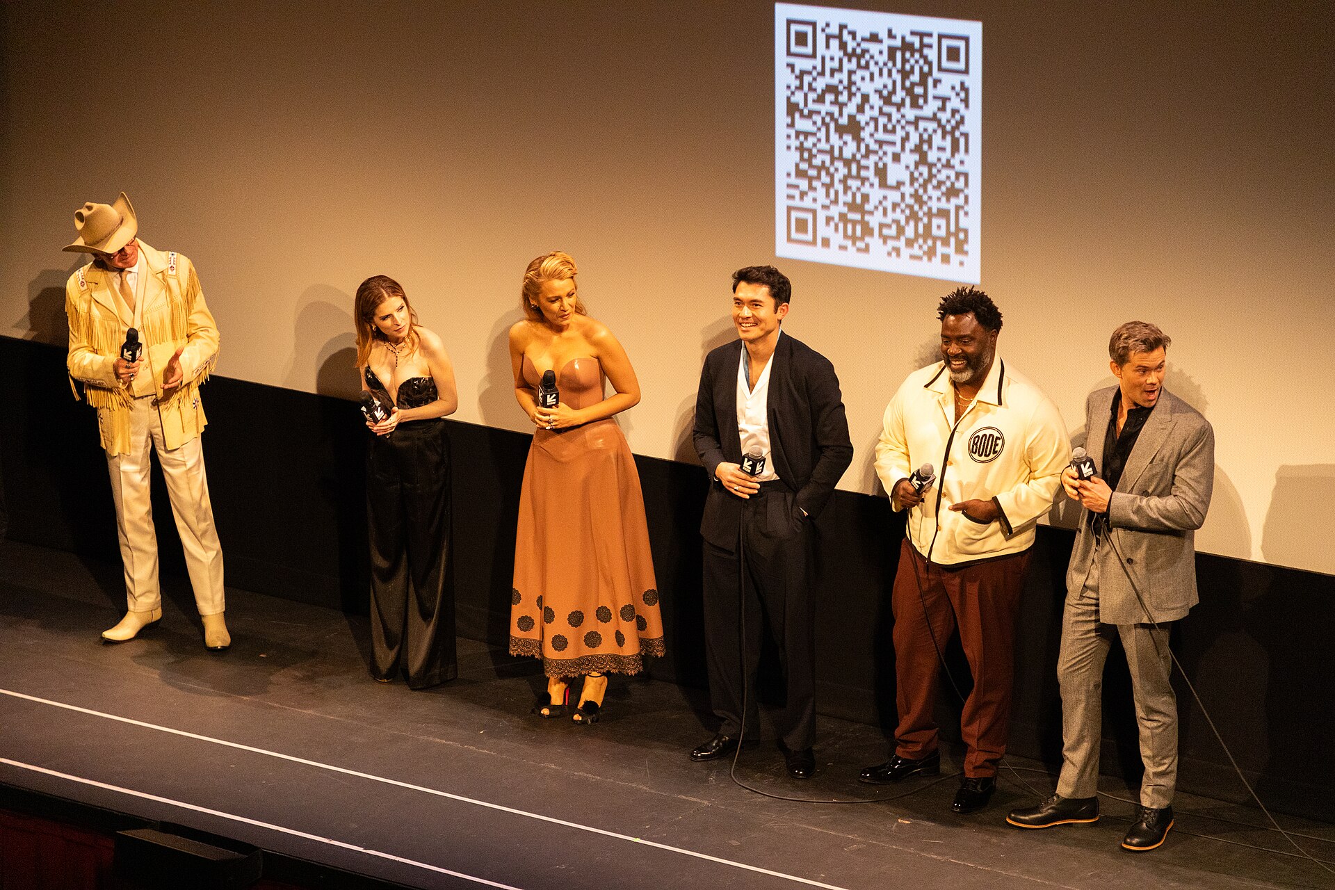 Paul Feig, Anna Kendrick, Blake Lively, Henry Golding, Bashir Salahuddin, and Andrew Rannells at South by Southwest 2025 in Austin, Texas