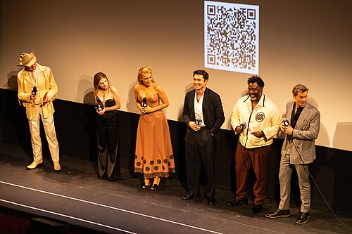 Paul Feig, Anna Kendrick, Blake Lively, Henry Golding, Bashir Salahuddin, and Andrew Rannells at South by Southwest 2025 in Austin, Texas