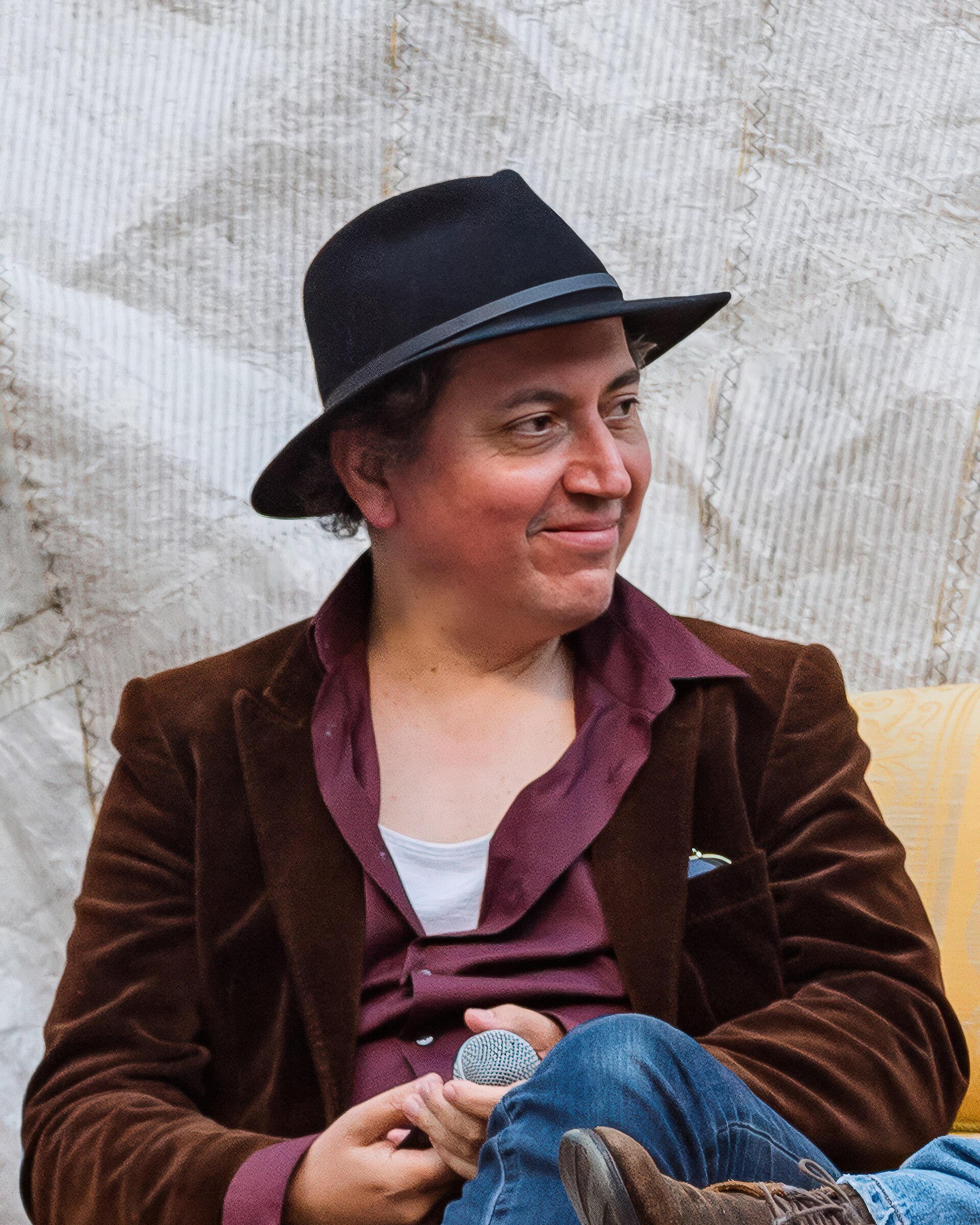 Pedro Carmona-Alvarez during a literature talk at Canal Street festival 2017