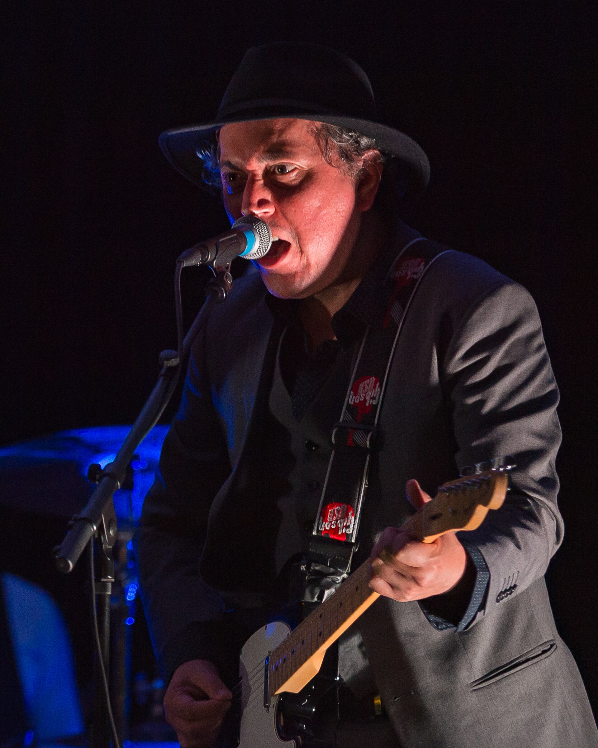 Pedro Carmona-Alvarez on stage with Frode Grytten Beat Band at Canal Street festival, 2017