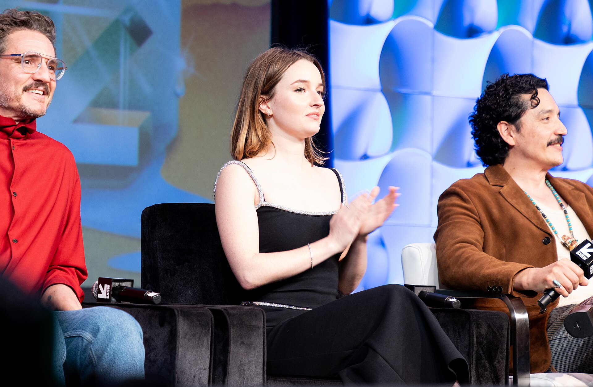 Pedro Pascal, Kaitlyn Dever, and Gabriel Luna at the 2025 South by Southwest festival.