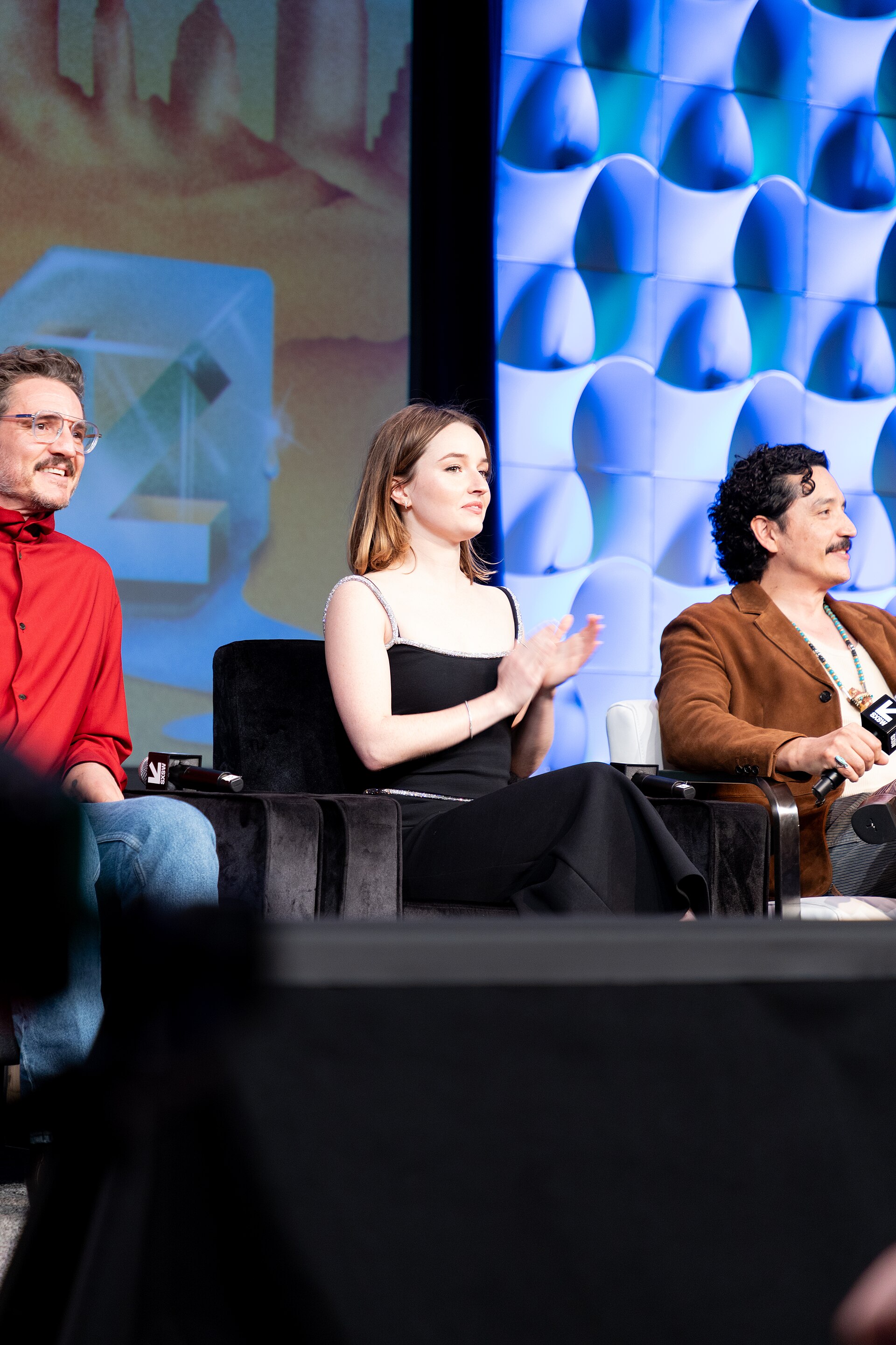 Pedro Pascal, Kaitlyn Dever, and Gabriel Luna at the 2025 South by Southwest festival.