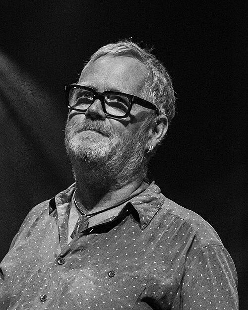 Per Oddvar Johansen performs (with Espen Berg) at the Canal Street festival, 2025