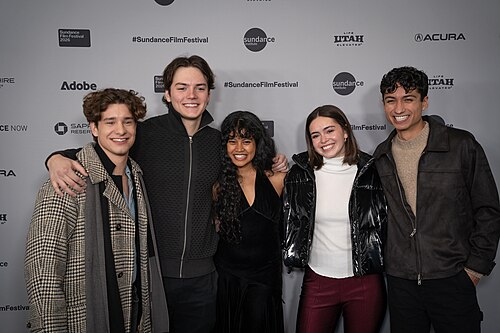 Pilot Bunch, Kalin Wilson, Nuha Jes Izman, Sophia Torres, and Allan Lopez at the premiere for Run Amok at Sundance Film Festival 2026.