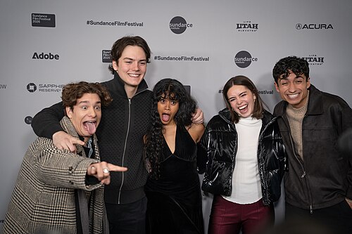 Pilot Bunch, Kalin Wilson, Nuha Jes Izman, Sophia Torres, and Allan Lopez at the premiere for Run Amok at Sundance Film Festival 2026.