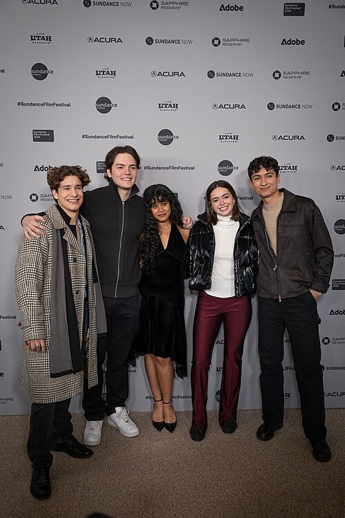 Pilot Bunch, Kalin Wilson, Nuha Jes Izman, Sophia Torres, and Allan Lopez at the premiere for Run Amok at Sundance Film Festival 2026.