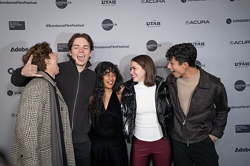 Pilot Bunch, Kalin Wilson, Nuha Jes Izman, Sophia Torres, and Allan Lopez at the premiere for Run Amok at Sundance Film Festival 2026.
