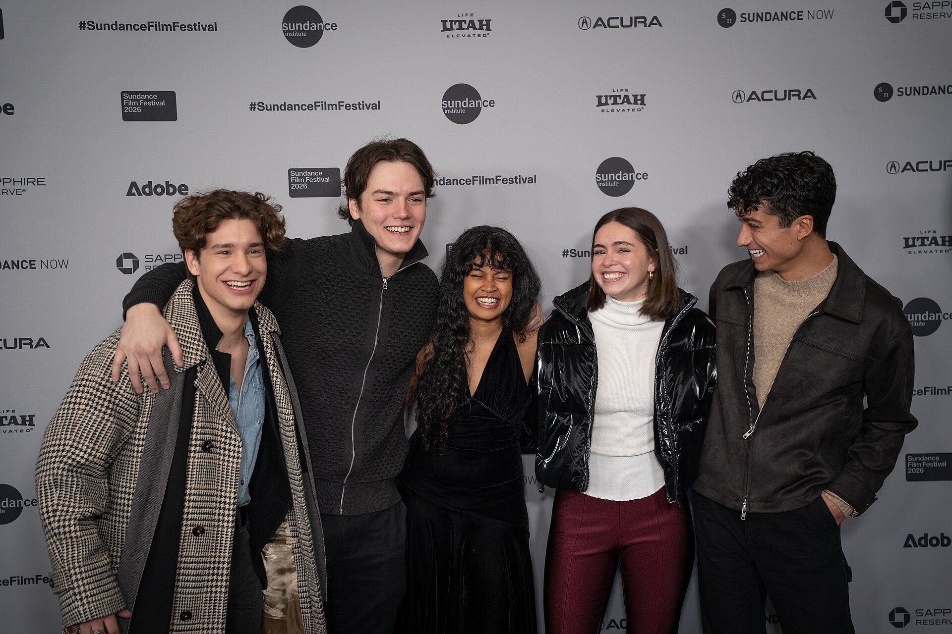 Pilot Bunch, Kalin Wilson, Nuha Jes Izman, Sophia Torres, and Allan Lopez at the premiere for Run Amok at Sundance Film Festival 2026.