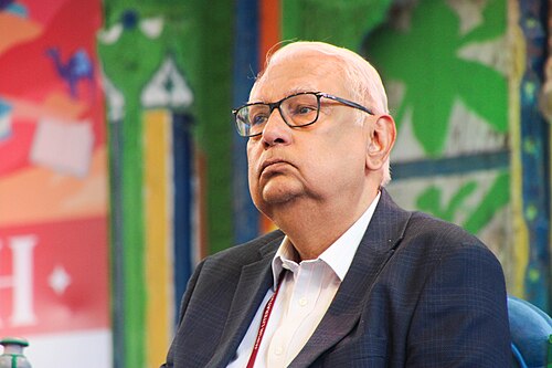 Pinak Ranjan Chakravarty, diplomat, at the 2025 Jaipur Literature Festival in Jaipur, India.