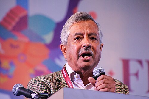 Pramod Bhasin, businessman, at the 2025 Jaipur Literature Festival in Jaipur, India.