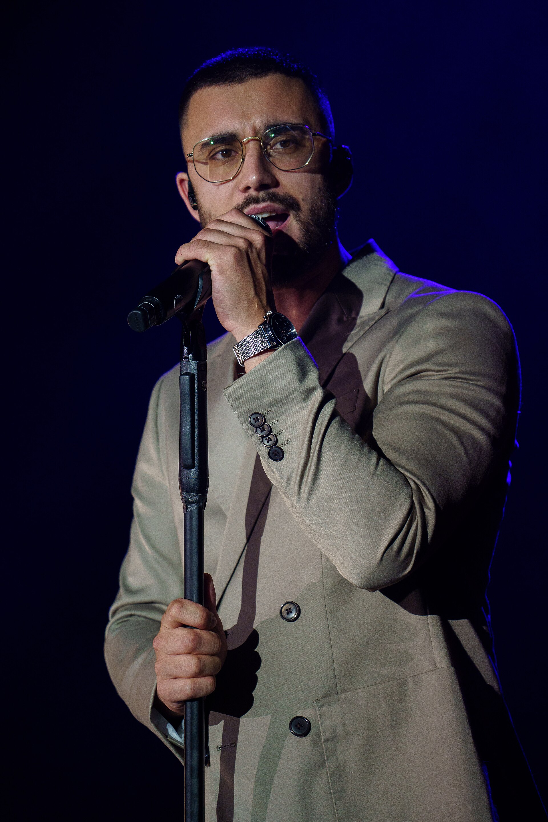 David Afonso on stage at the Sala La Riviera in Madrid during Prepary Spain 2025