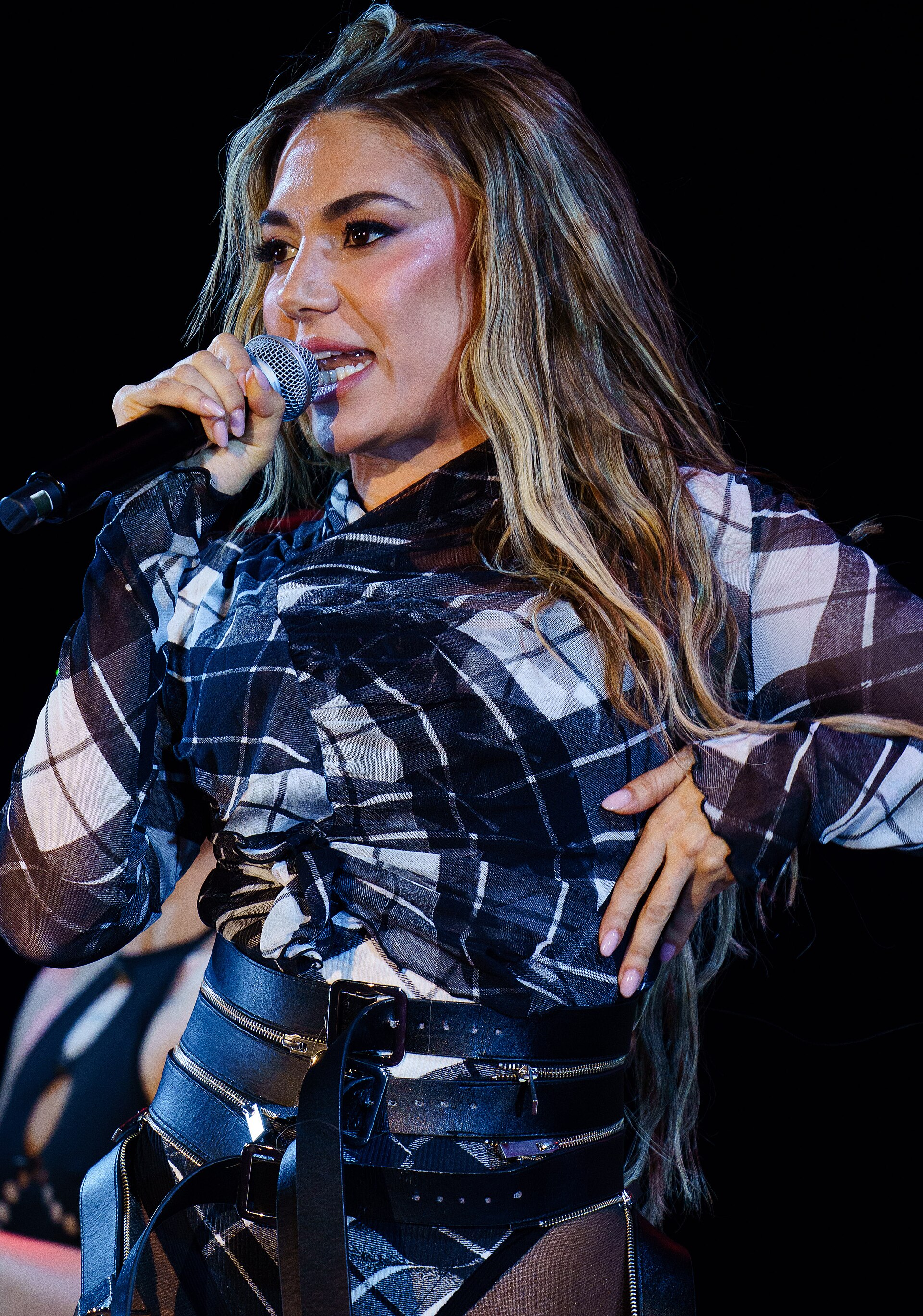 Elvana Gjata on stage at the Sala La Riviera in Madrid during Prepary Spain 2025