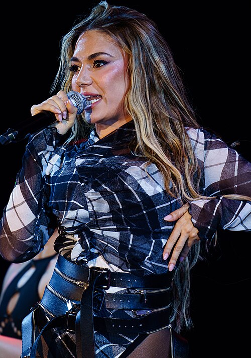 Elvana Gjata on stage at the Sala La Riviera in Madrid during Prepary Spain 2025