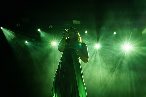 Emmelie de Forest on stage at the Sala La Riviera in Madrid during Prepary Spain 2025