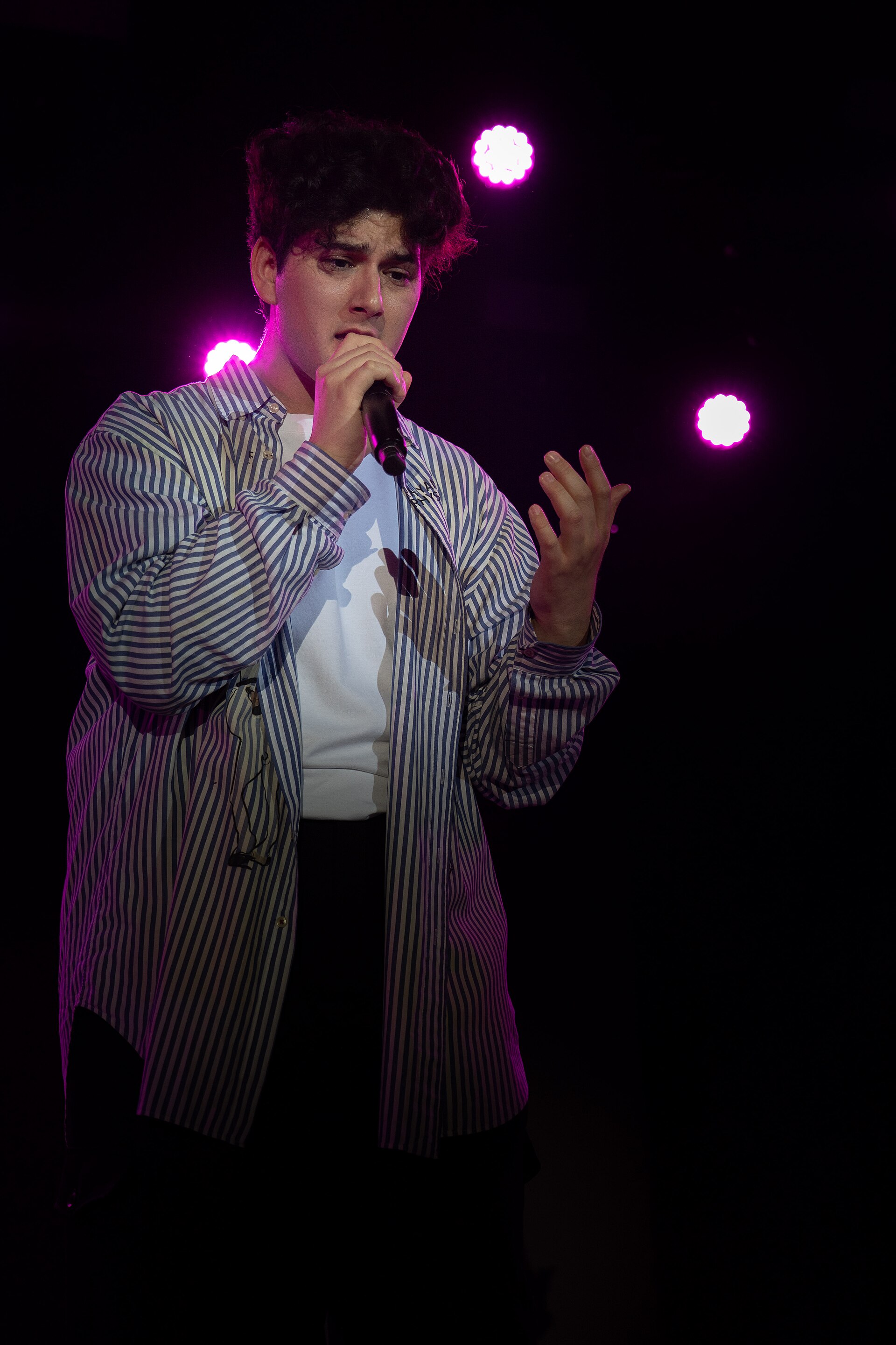 Gjon's Tears on stage at the Sala La Riviera in Madrid during Prepary Spain 2025