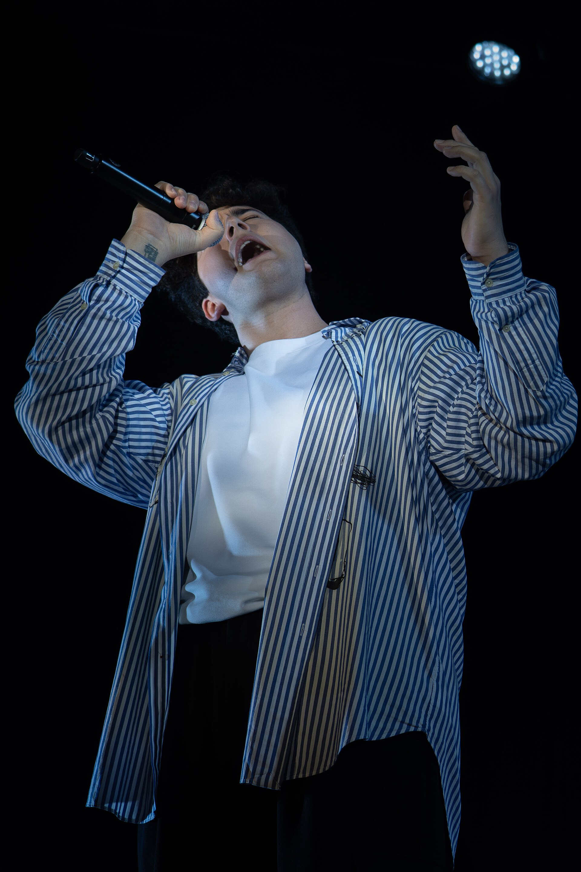 Gjon's Tears on stage at the Sala La Riviera in Madrid during Preparty Spain 2025