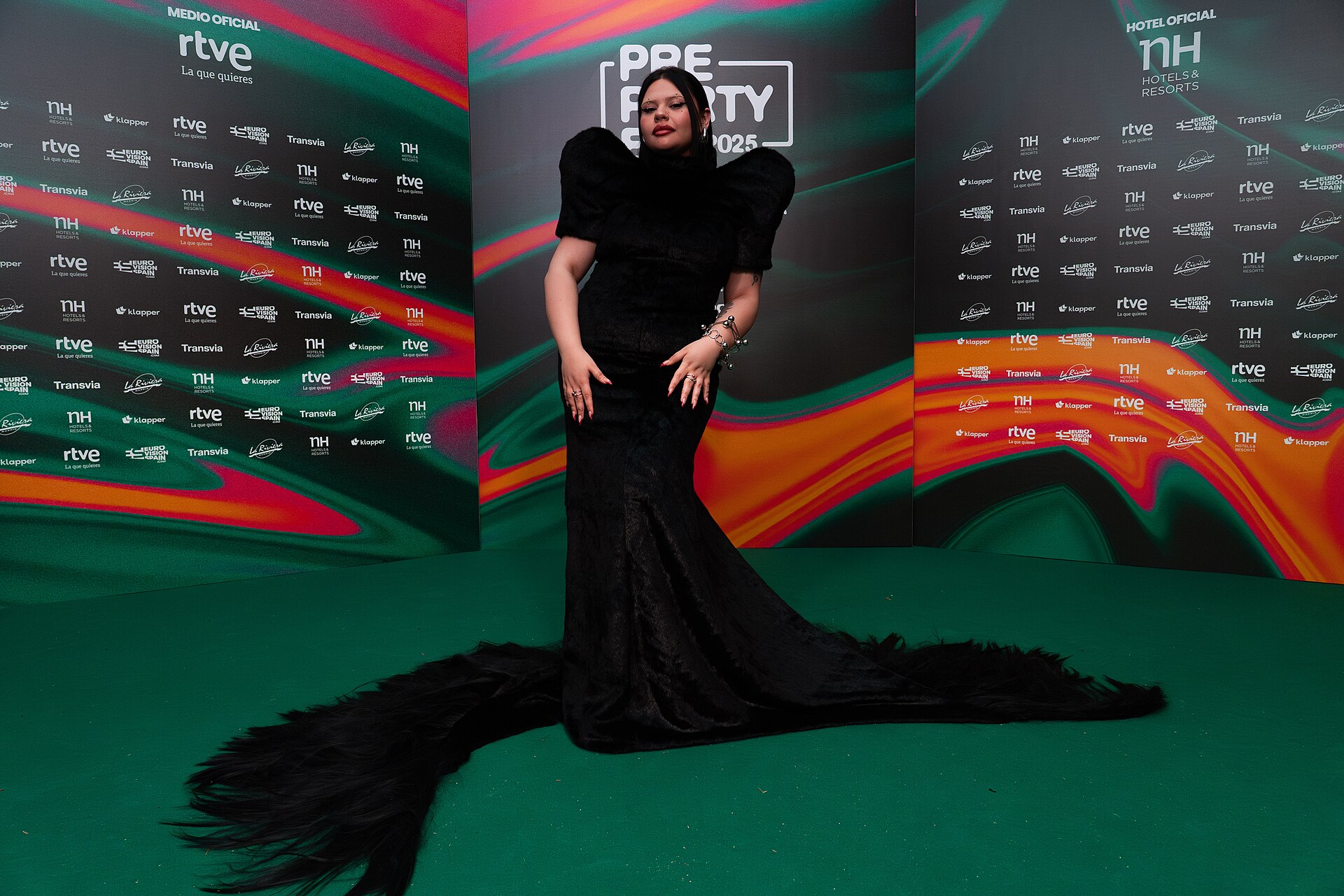 Miriana Conte at the Photocall of the Preparty 2025 in Madrid