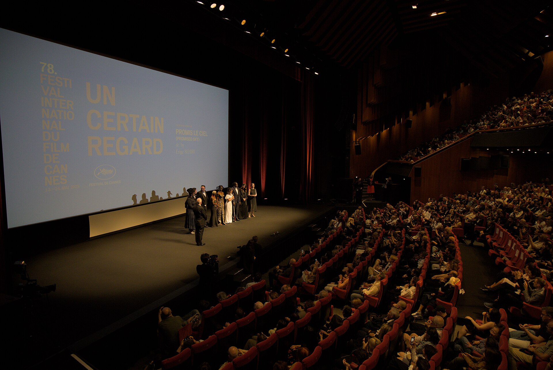 Cast and Crew of the movie “Promis le ciel” at the 2025 Cannes Film Festival in Cannes, France.