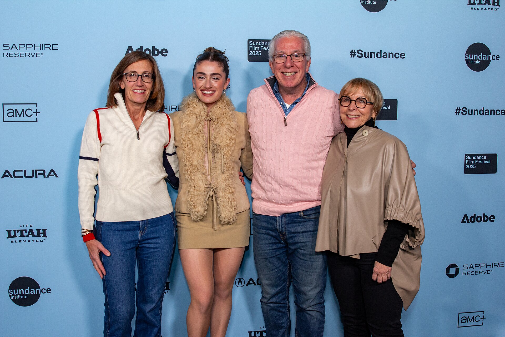 Rachel Sennott and her family at the 2025 Sundance Film Festival for the movie
