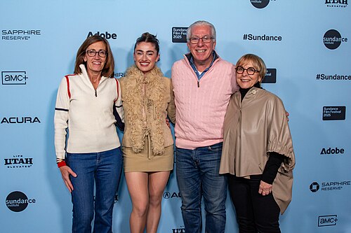 Rachel Sennott and her family at the 2025 Sundance Film Festival for the movie