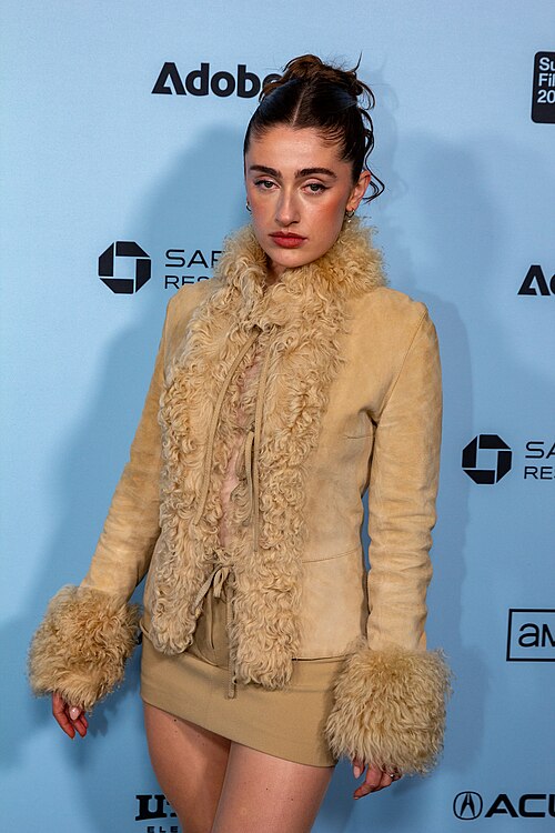 Rachel Sennott, actor, at the 2025 Sundance Film Festival for the movie Bunnylovr.