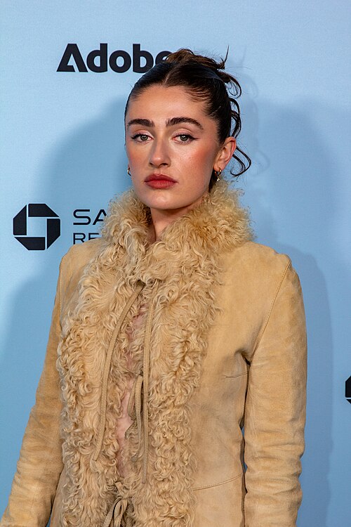 Rachel Sennott, actor, at the 2025 Sundance Film Festival for the movie Bunnylovr.