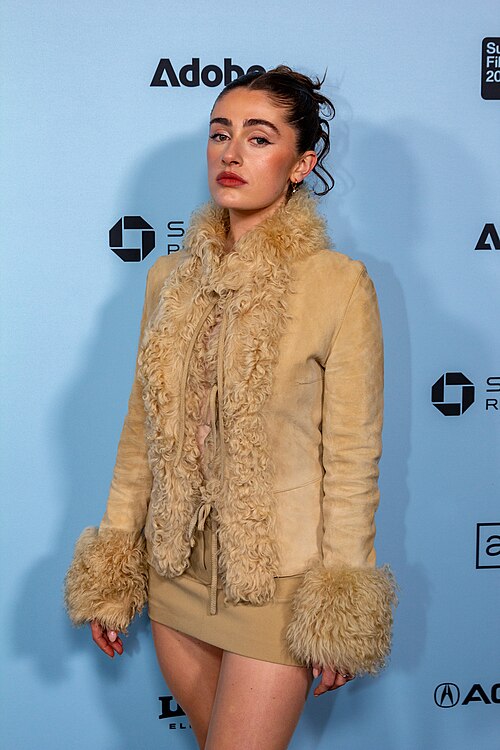 Rachel Sennott, actor, at the 2025 Sundance Film Festival for the movie Bunnylovr.