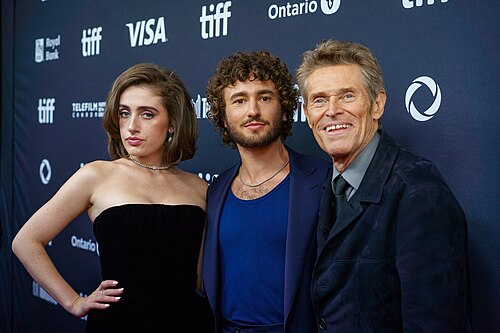 Rachel Sennott, Gabriel LaBelle, and Willem Dafoe at the 2024 Toronto International Film Festival (TIFF) for the movie SATURDAY NIGHT.