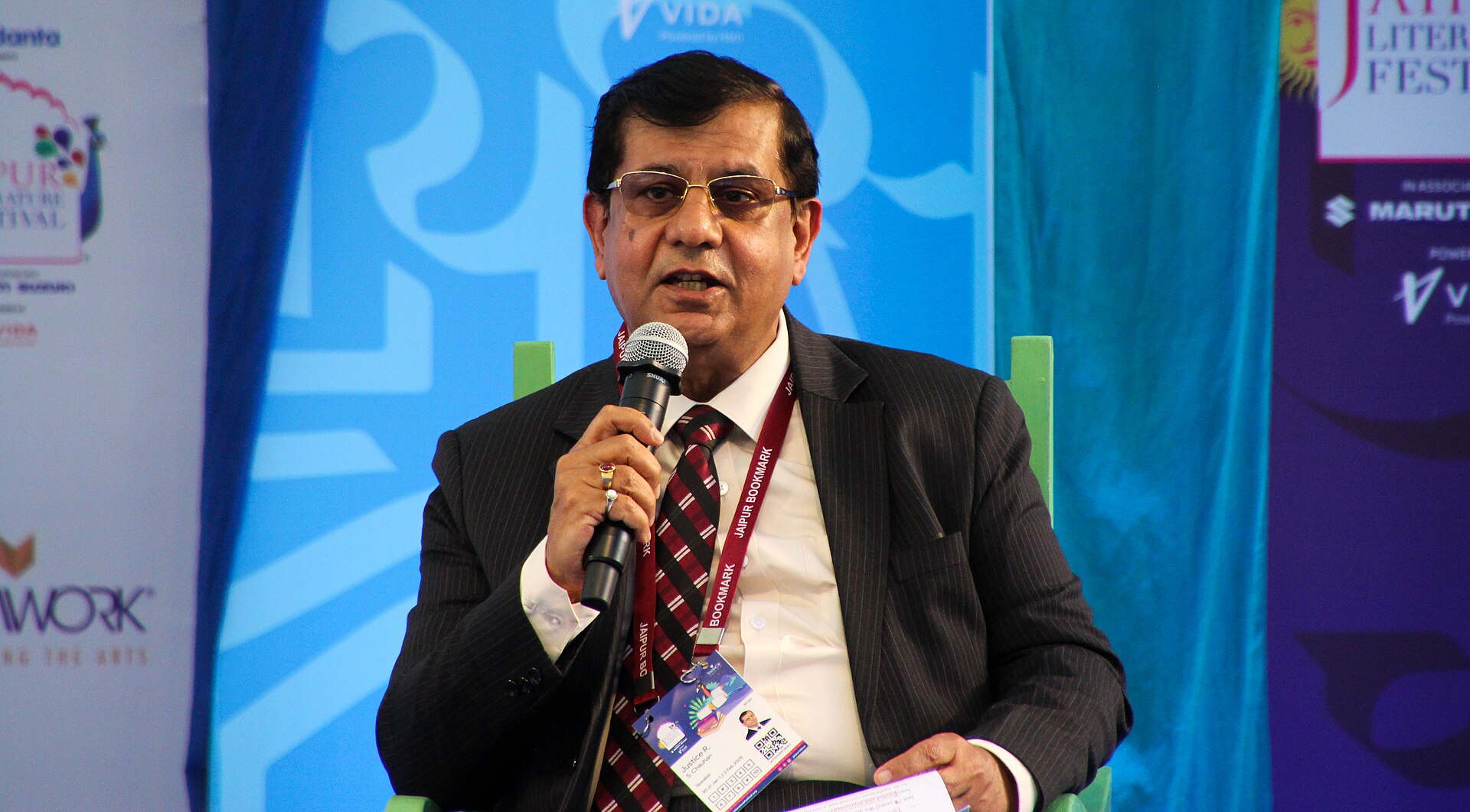 Raghvendra Singh Chauhan, judge, at the 2025 Jaipur Literature Festival in Jaipur, India.